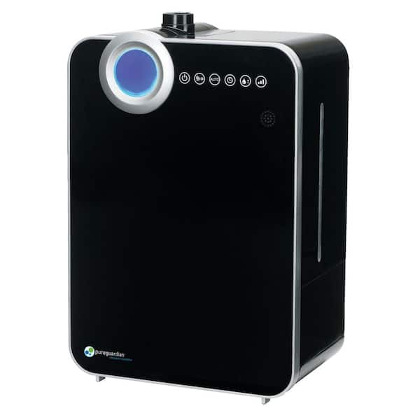 2 gal. Ultrasonic Warm and Cool Mist Humidifier with Humidistat, Rooms up to 500 sq. ft., in Black, 120 Runtime on Low