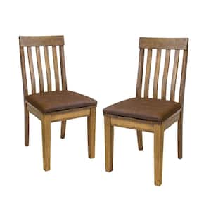 Lost Mill Poker Table Chairs 2 Quantity in Provincial Oak (1-Pack)