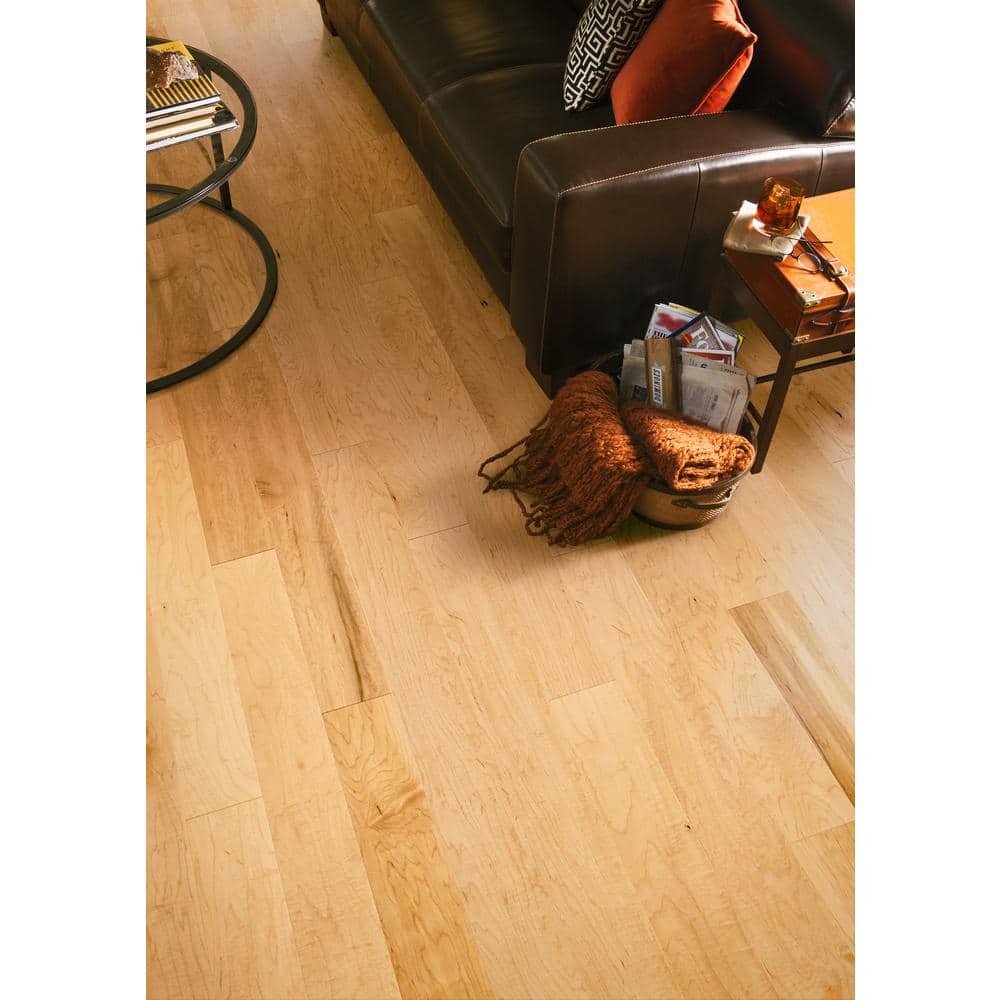 Natural Maple 5" Wide Click-Lock Engineered Hardwood Flooring