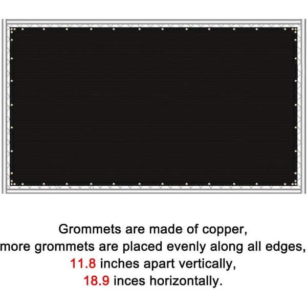 ITOPFOX 6 ft. x 50 ft. Privacy Screen Fencing Mesh Shade Net Cover for Garden and Heavy-Duty in Black
