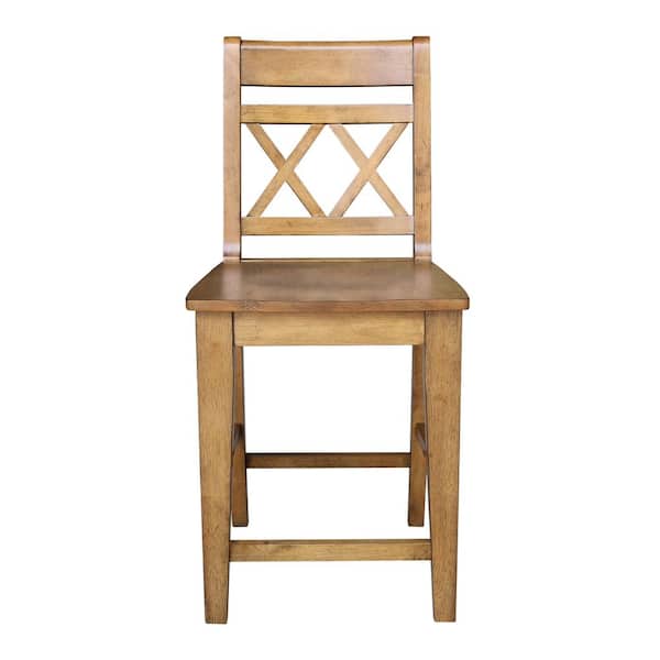 International Concepts Canyon XX 24 in. Distressed Pecan Bar Stool