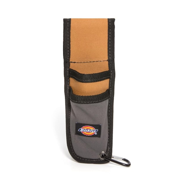 Dickies 2-Pocket Utility Knife Sheath Tool Belt Pouch with Cut-Preventive Lining, Tan