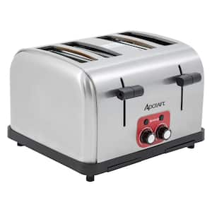 Adcraft 1800W 4-Slice Stainless Steel Commercial Toaster