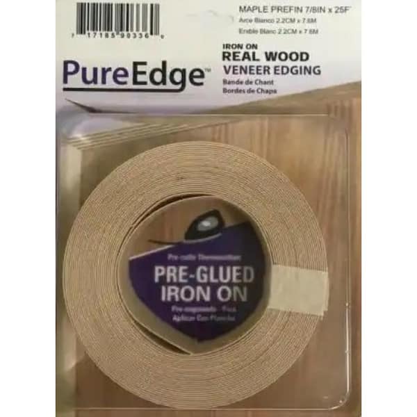 PureEdge 7/8 in. x 25 ft. White Maple Prefinished Real Wood Edgebanding with Hot Melt Adhesive