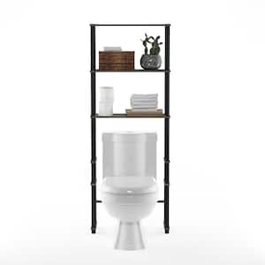 Turn-N-Tube French Oak Gray Toilet Space Saver with 3-Shelves