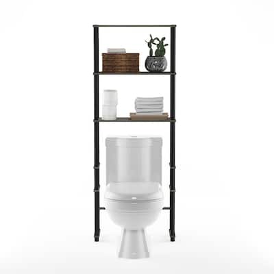 Turn-N-Tube French Oak Gray Toilet Space Saver with 3-Shelves