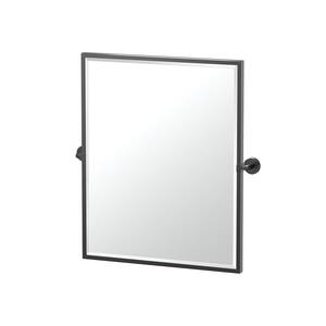 Latitude 20.5 in. W x 25 in. H Framed Rectangular Beveled Edge Bathroom Vanity Mirror in Matte Black