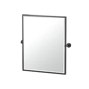 Latitude 20.5 in. W x 25 in. H Framed Rectangular Beveled Edge Bathroom Vanity Mirror in Matte Black