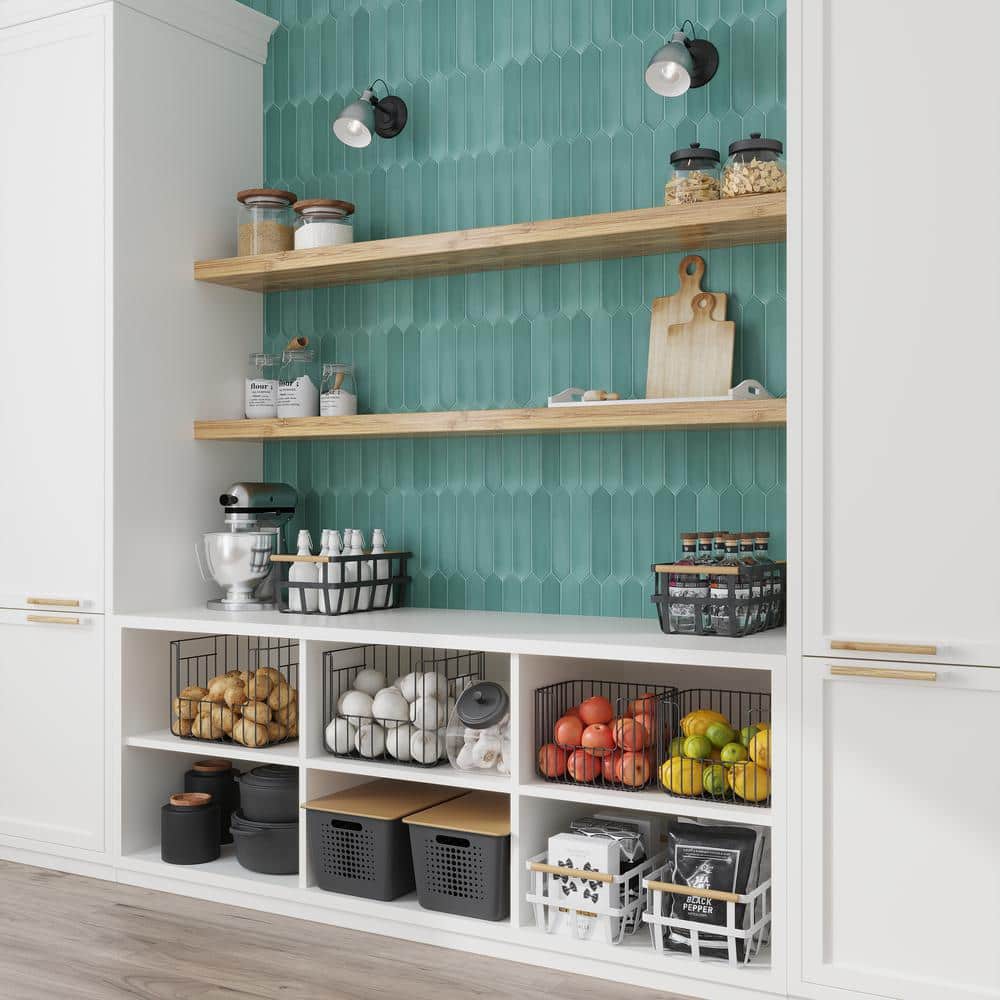 Pine Green Matte Ceramic Picket Tile for Kitchen and Bathroom
