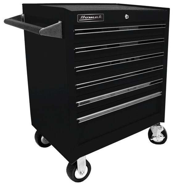 Homak Professional 27 in. 6-Drawer Roller Cabinet Tool Chest in Black