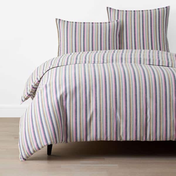 Company Cotton Yarn-Dyed Yamika Stripe Multi Queen Duvet Cover