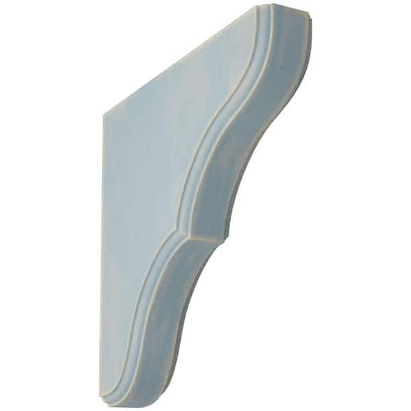 Ekena Millwork 1-3/4 in. x 10 in. x 10 in. Driftwood Blue Stratford Wood Vintage Decor Bracket