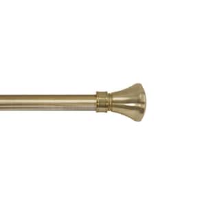 Lexington 48 in. - 86 in. Adjustable Single 1in Diam. Rod Set in Antique Brass with Flare Finial