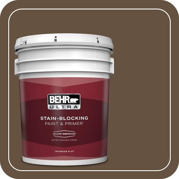 BEHR ULTRA 5 gal. #ECC-20-3 Hickory Grove Extra Durable Flat Interior Paint & Primer