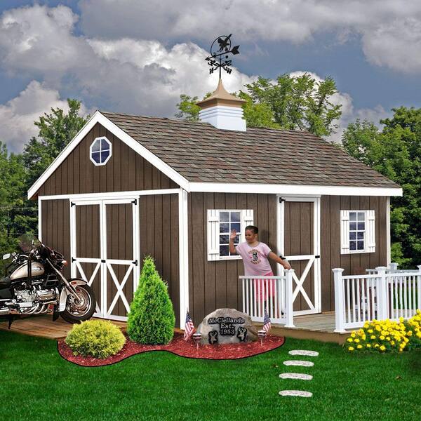 Best Barns Easton 12 Ft X 16 Ft Wood Storage Shed Kit With Floor Including 4 X 4 Runners 7564