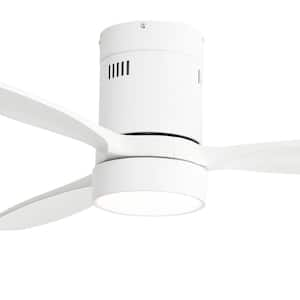 Wind 52 in. indoor Matte White Ceiling Fan with Remote Control and Reversible Motor