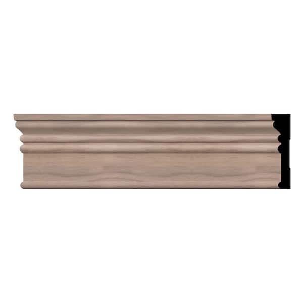 Ekena Millwork MRB3 0.69 in. D x 3.25 in. W x 96 in. L Wood (Walnut) Howe Casing Moulding