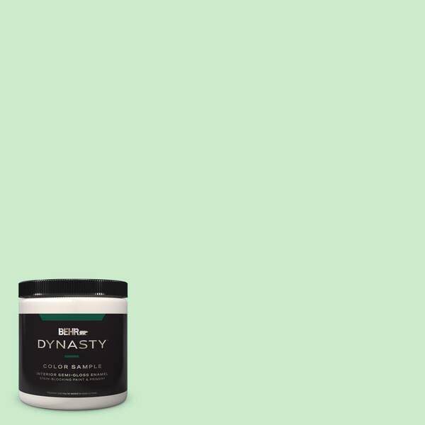 BEHR DYNASTY 8 oz. #P390-2 Chilled Mint Semi-Gloss Enamel Stain-Blocking Interior/Exterior Paint and Primer Sample