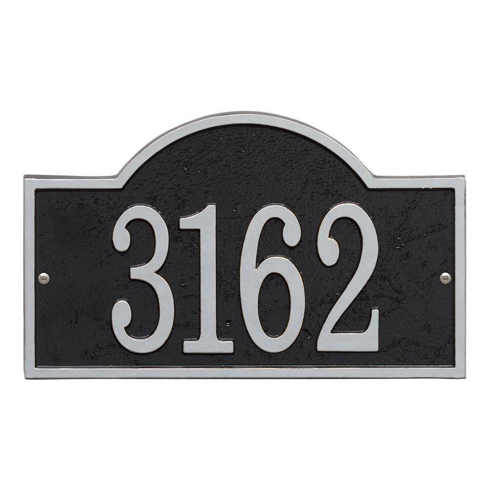 Fast and Easy Arch House Number Plaque, Black/Silver price history on PriceWatchPro