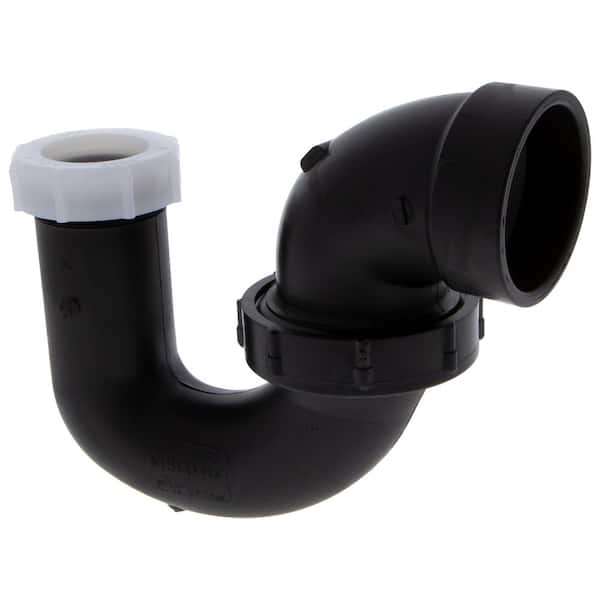 NIBCO 1-1/2 in. x 1-1/4 in. ABS DWV Hub x Slip-Joint P-Trap