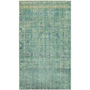 Mystique Green/Multi Doormat 3 ft. x 5 ft. Border Area Rug