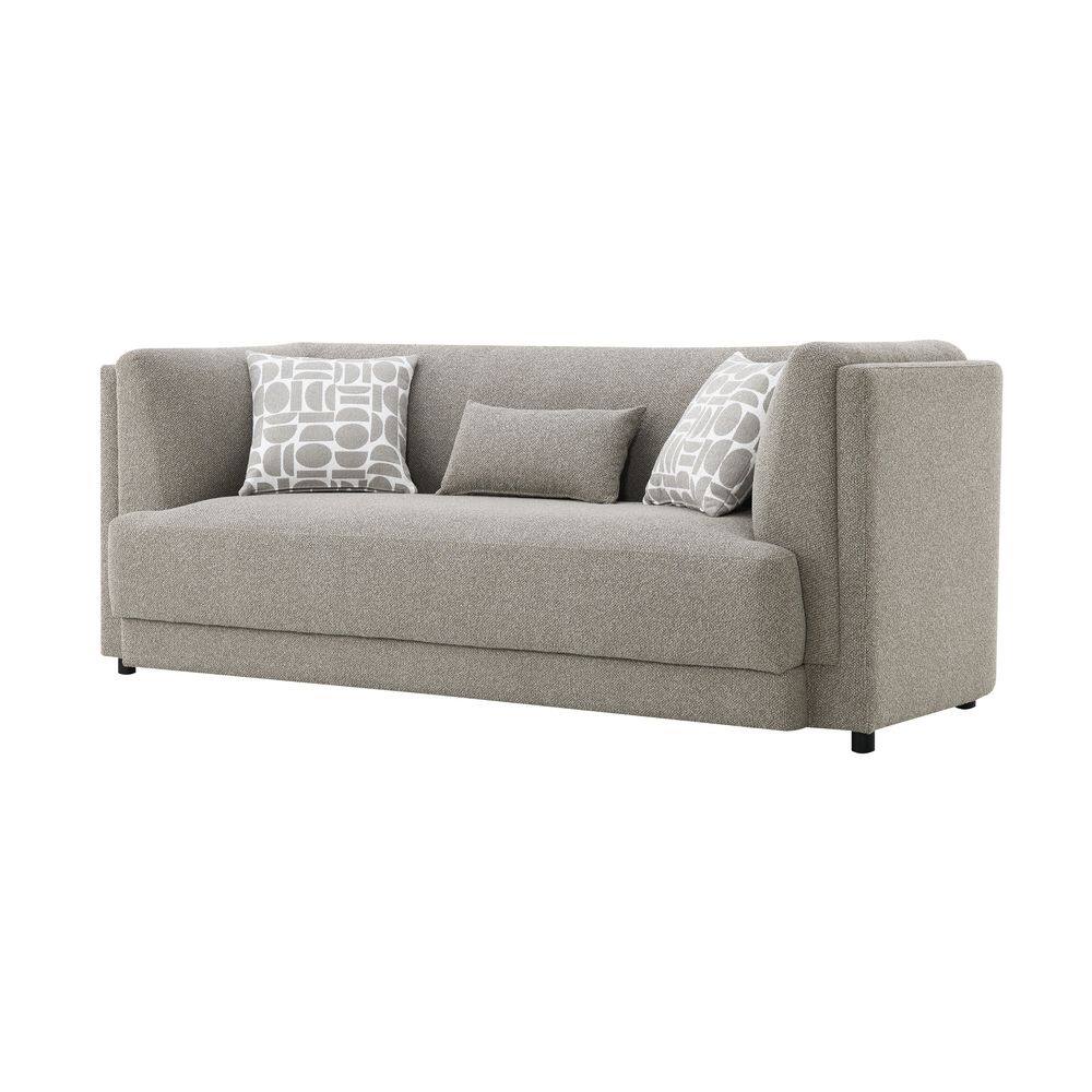 Ethos 87 in. Chenille Rectangle with 3 Pillows Sofa in Gray price history on PriceWatchPro