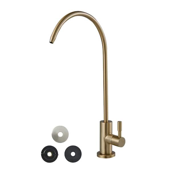 Stainless Steel Lead-Free Water Purifier Beverage Faucet, Filter Water Faucet, RO Faucet, Brushed Gold 2025 Update