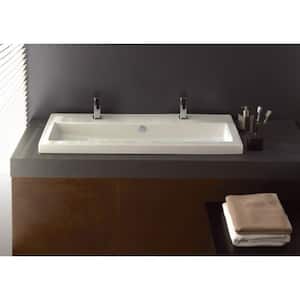 Serie 40 Drop-In Ceramic Bathroom Sink