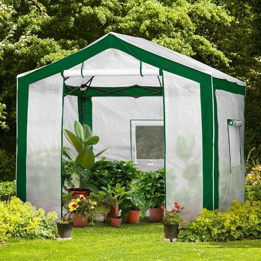 レコーダー GREEN HOUSE GH-PDV9HW-WH WHITE EAGLE PEAK 96 in. W x 96 in. D Portable Walk-In Pop-Up Instant