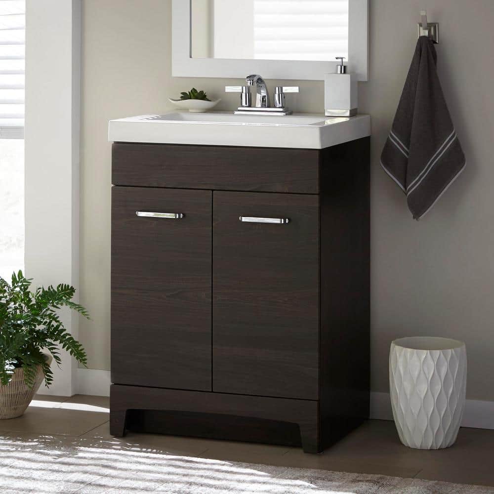 Reviews for Glacier Bay Stancliff 25 in. Single Sink Elm Ember Bath