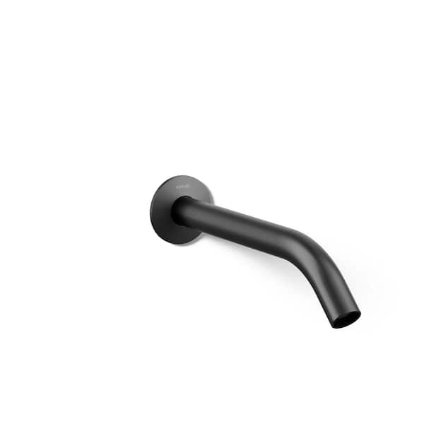 KOHLER Components Wall-Mount Bathroom Sink Faucet Spout in Matte Black