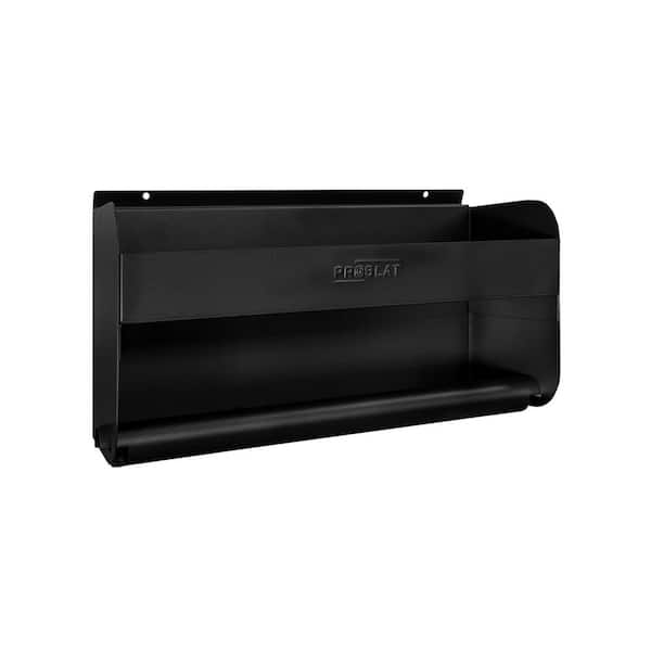 16 in. W x 8.5 in. D Stealth Shelf and paper towel holder in. Black