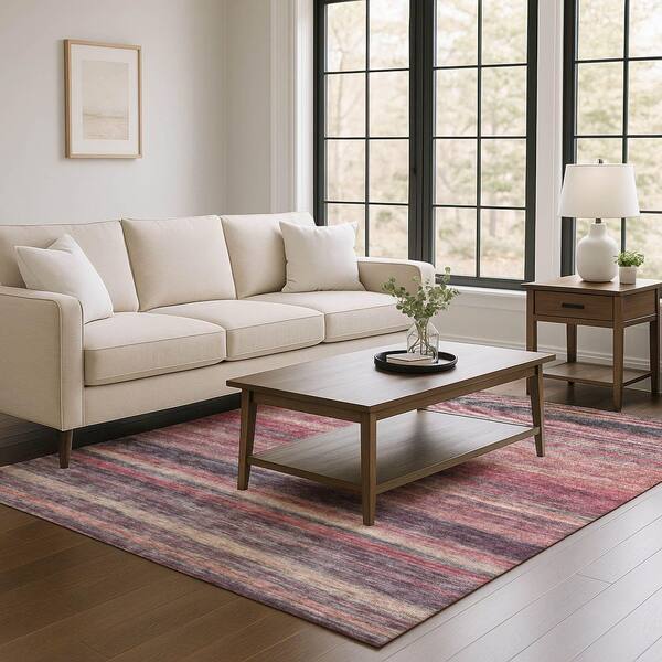 Mayfield Premium Machine Washable Abstract AMF1639 Paprika 10 ft. x 14 ft. Area Rug