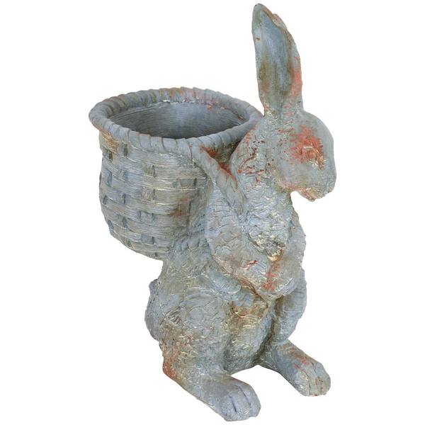 Entry Garden Ornament Bunny Rabbit Welcome Sign Ornaments Statues Ceramic Decor 