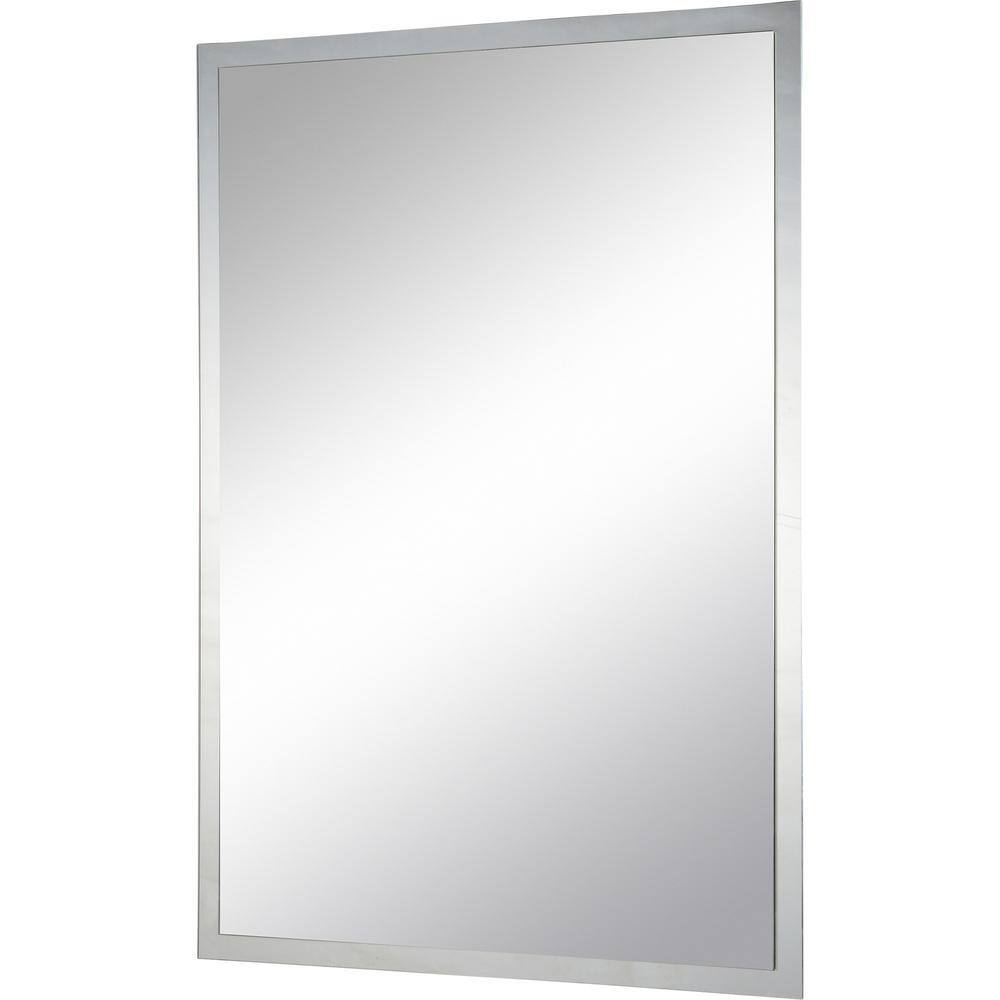 Sleek Rectangular Frameless Glass Wall Mirror