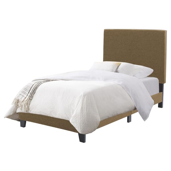 CorLiving Juniper Clay Fabric Upholstered Contemporary Twin/Single Bed