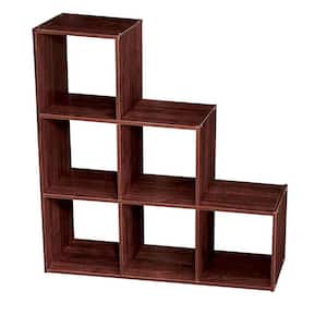 35.85 in. H x 35.79 in. W x 11.75 in. D Cherry Wood 6-Cube Organizer