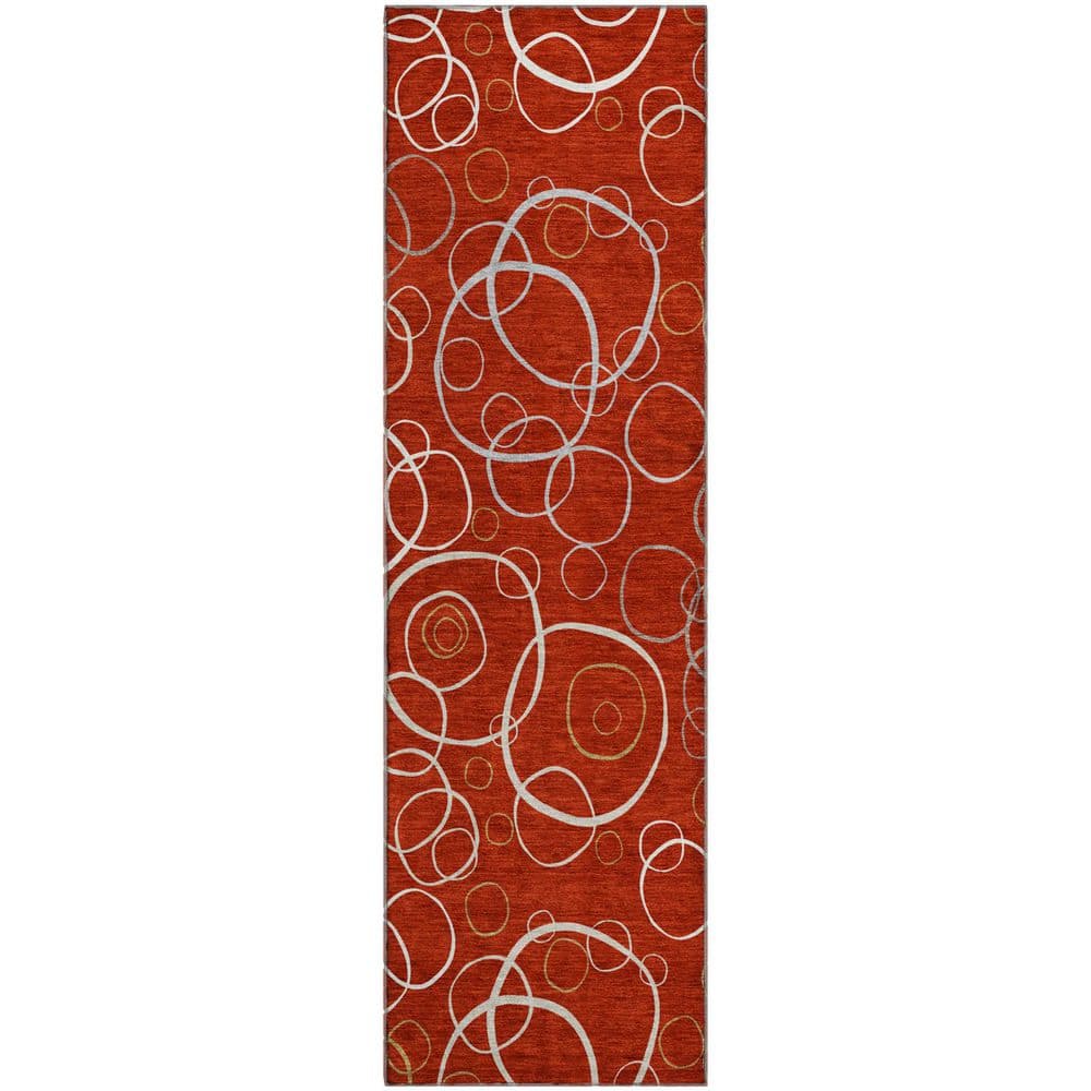 Addison Rugs Mayfield Premium Machine Washable Abstract AMF2408 Red 2 ...
