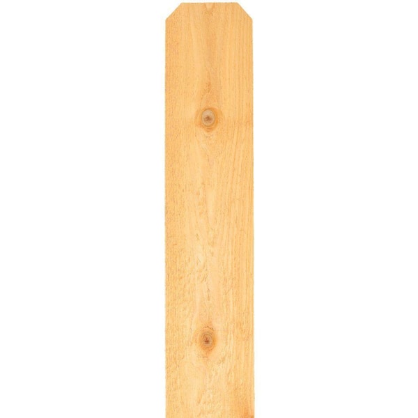 19 32 In X 5 1 2 In X 6 Ft Kiln Dried Cedar Wood Dog Ear Fence Picket 1002 418 099 The Home Depot