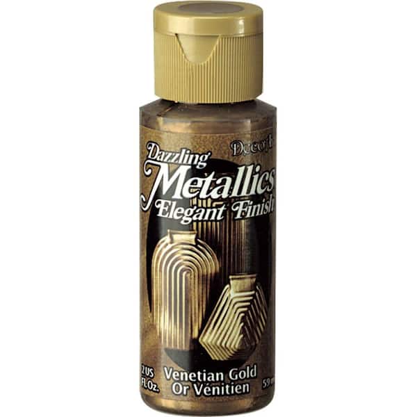 DecoArt Americana Metallics 24K Gold Paint, 3 Pack 8oz Metallic 24K Gold  Acrylic Paint - Water Based Multi Surface Paint for Arts and Crafts, Home