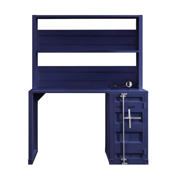 Acme Furniture 47 in. Rectangular Blue 1 Drawer Writing Desks with Hutch