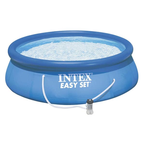 INTEX 13 ft. Round x 33 in. Deep Inflatable Pool with 530 GPH Filter Pump,  1926 Gallons Capacity 28141EH - The Home Depot
