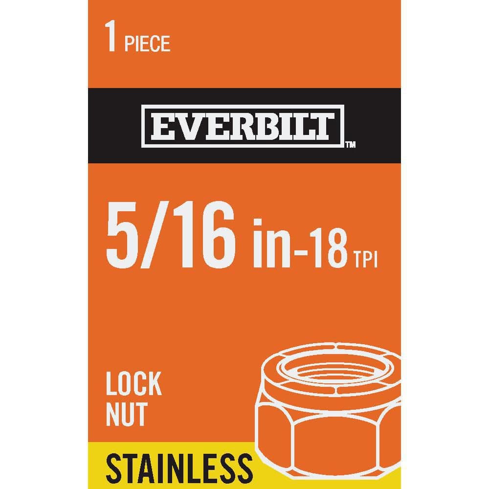 Everbilt 5/16 in.18 Stainless Steel Nylon Lock Nut 800141 The Home Depot