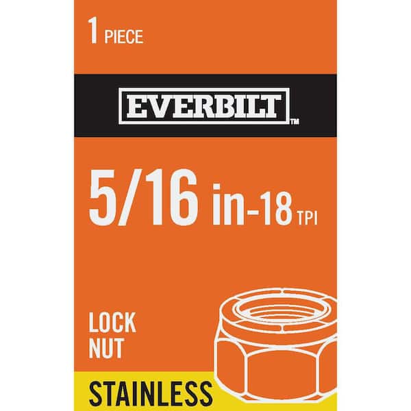 Everbilt 5/16 in.-18 Stainless Steel Nylon Lock Nut