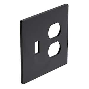 Maple Hill Black 2-Gang 1-Toggle / 1-Duplex Plastic Wall Plate
