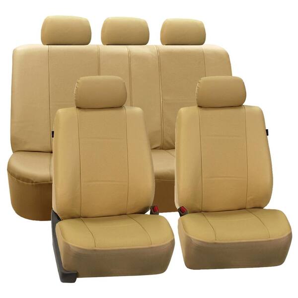 FH Group Deluxe Leatherette 21 in. x 21 in. Full Set Seat Covers