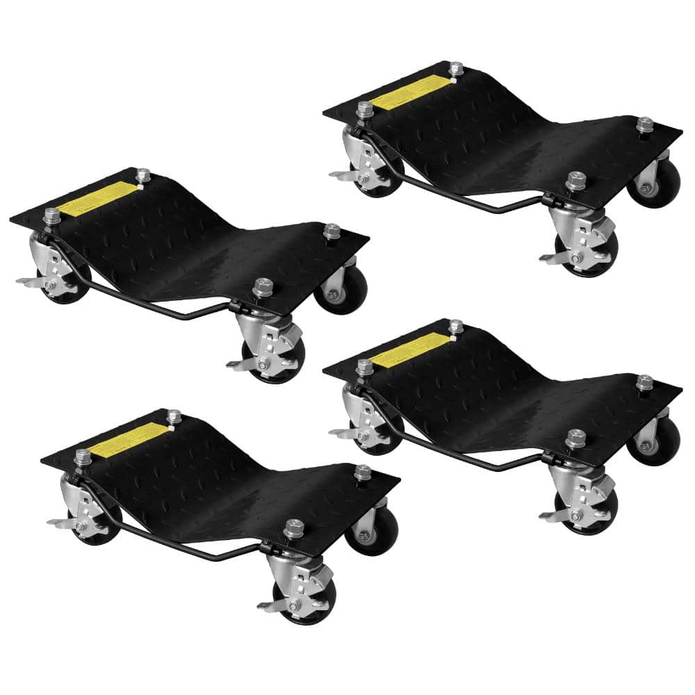 Car Dolly Set of 4 Heavy Duty, 6000 Lbs Capacity Wheel Dolly Car Skates with Wheels and Brakes price history on PriceWatchPro