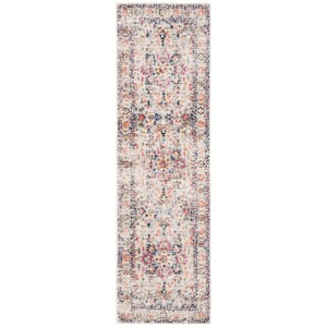 Madison Fuchsia/Ivory 2 ft. x 8 ft. Geometric Runner Rug