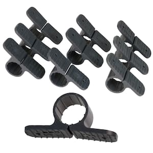 52-Piece 3/4 Inch Pex Suspension Pipe Clamps Set – 40 Tube Supports + 12 Butterfly Clamps, Hard Plastic, Corrosion-Resistant, Push-to-Install For PEX, Copper, And CPVC Pipes