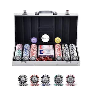Poker Chip Set 500-Piece Poker Set, Complete Poker Playing Game Set with Aluminum Carrying Case 11.5 Gram Casino Chips